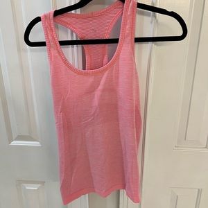 Lululemon slim fit swiftly tank pink size 6